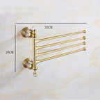 Gold towel rack swivel spout detail view