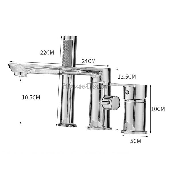 Modern Brass bath shower mixer tap swivel spout additional view