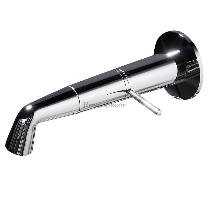 Modern Brass bath shower mixer tap swivel spout detail view