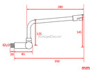 Chrome kitchen sink mixer tap swivel spout additional view