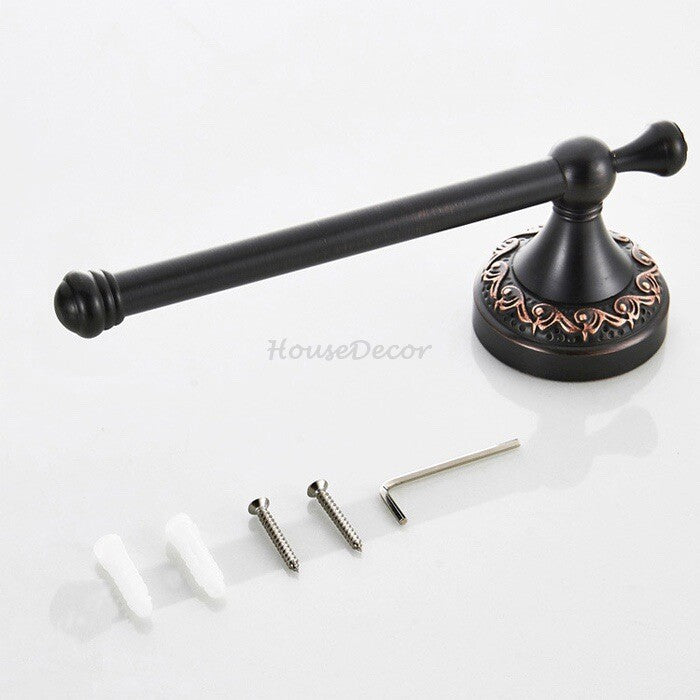 Black Brass toilet paper holder wall mounted design detail view