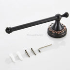 Black Brass toilet paper holder wall mounted design detail view