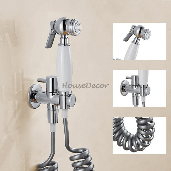 Chrome home product handheld shower set detail view