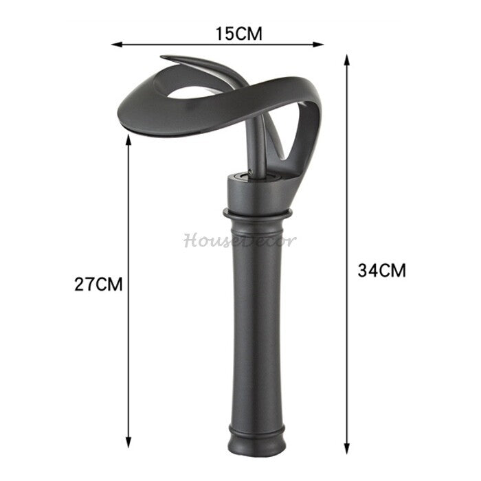 Modern bath shower mixer tap waterfall spout additional view