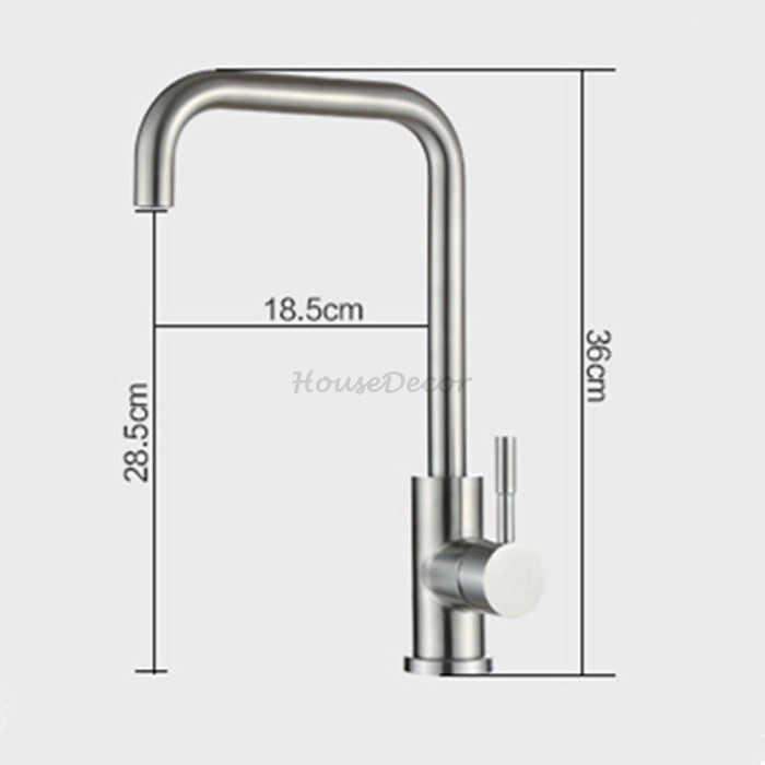Modern Stainless Steel kitchen sink mixer tap single lever control additional view