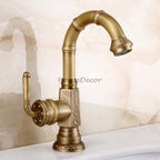 Modern bath shower mixer tap swivel spout detail view