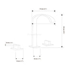 Black bath shower mixer tap dual handle control additional view