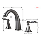 Modern bath shower mixer tap dual handle control additional view
