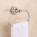 Chrome Ceramic towel ring wall mounted design main view