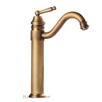 Antique Brass bath shower mixer tap swivel spout detail view