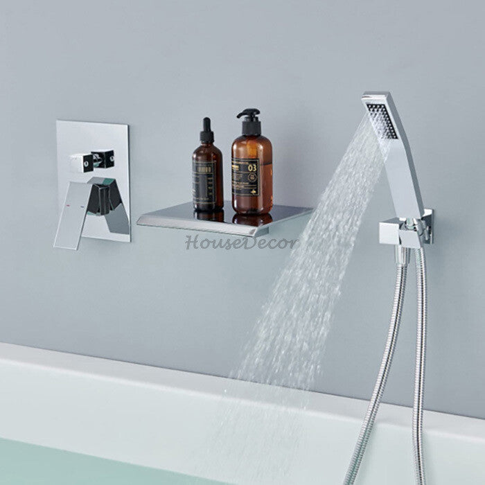 Modern bath shower mixer tap waterfall spout additional view