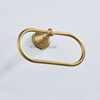 Antique Brass towel ring wall mounted design detail view