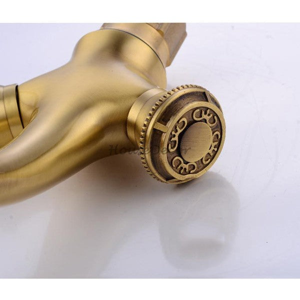 Antique Brass bath shower mixer tap detailed product view additional view