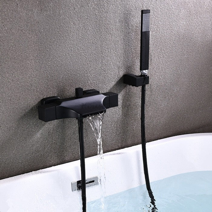 Modern bath shower mixer tap waterfall spout main view