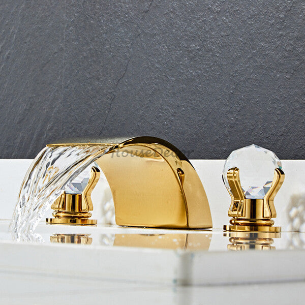 Modern bath shower mixer tap waterfall spout additional view