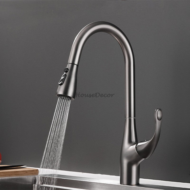 Modern kitchen sink mixer tap pull out spray additional view