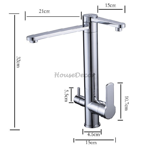 Chrome Brass kitchen sink mixer tap deck mounted design additional view