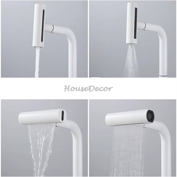 Modern kitchen sink mixer tap swivel spout additional view