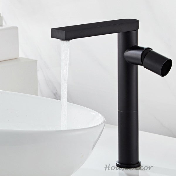 Modern bath shower mixer tap swivel spout detail view
