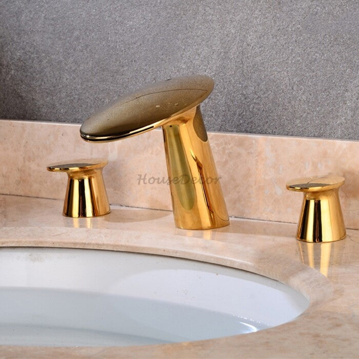 Modern bath shower mixer tap waterfall spout main view