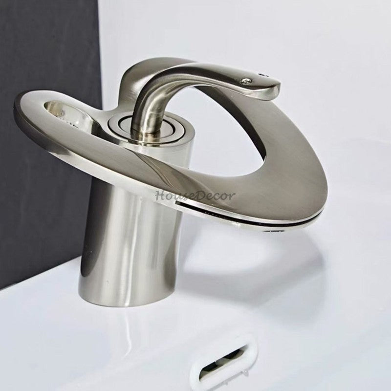Modern bath shower mixer tap waterfall spout additional view