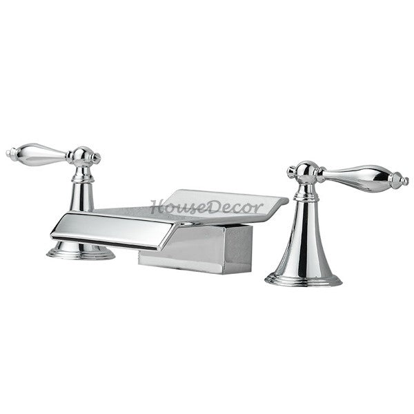 Modern bath shower mixer tap waterfall spout main view