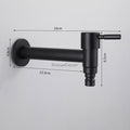 Modern utility faucet wall mounted design detail view