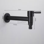 Modern utility faucet wall mounted design detail view