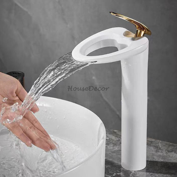 Modern bath shower mixer tap waterfall spout additional view
