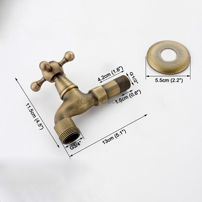 Antique Brass utility faucet detailed product view detail view