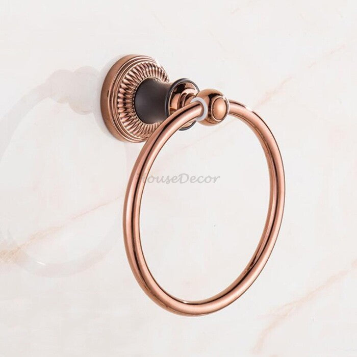 Modern towel ring wall mounted design detail view