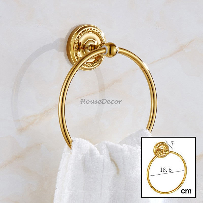 Gold Brass towel rack detailed product view additional view