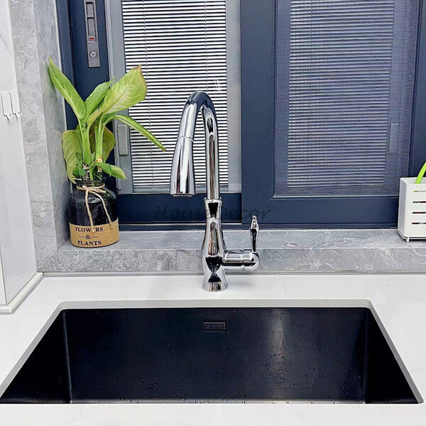 Modern kitchen sink mixer tap pull out spray additional view