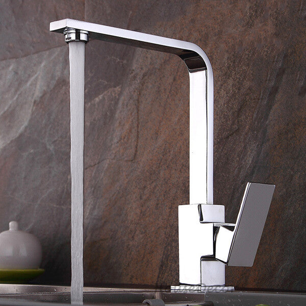 Brass kitchen sink mixer tap swivel spout main view