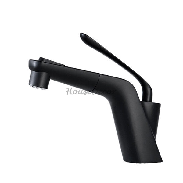 Modern bath shower mixer tap pull out spray main view