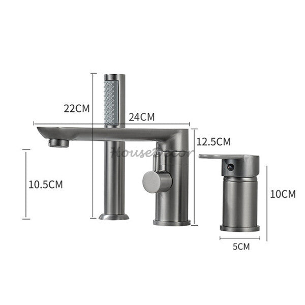 Modern bath shower mixer tap swivel spout additional view