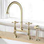 Brushed Gold bath shower mixer tap handheld shower set additional view