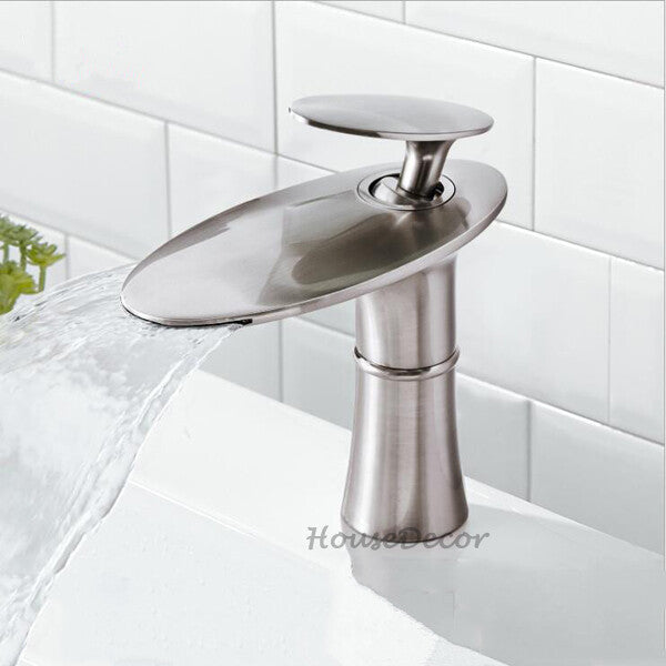 Modern bath shower mixer tap waterfall spout additional view