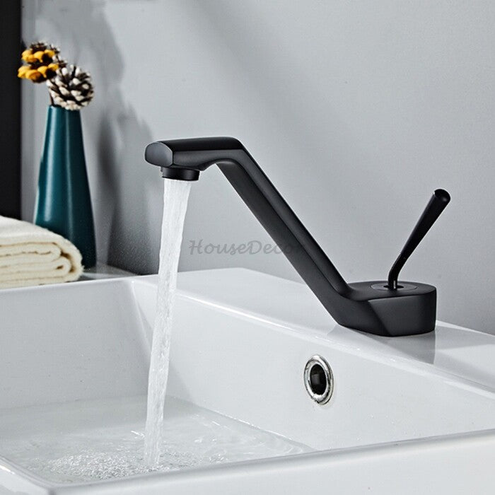 Modern bath shower mixer tap deck mounted design detail view