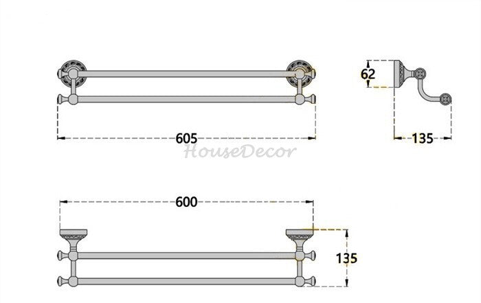 Modern towel rack detailed product view additional view