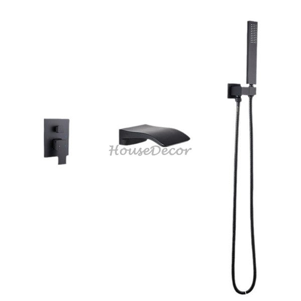 Modern bath shower mixer tap waterfall spout main view