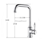 Chrome Ceramic kitchen sink mixer tap swivel spout additional view