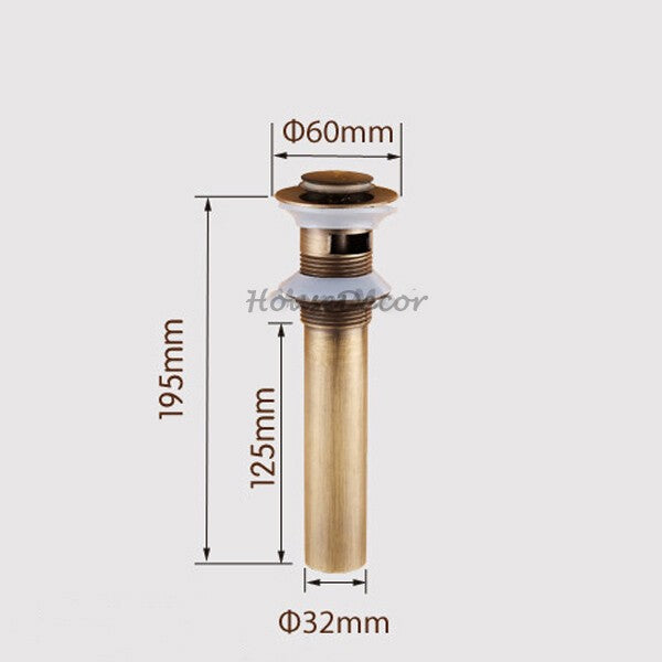 Antique Brass basin waste detailed product view additional view