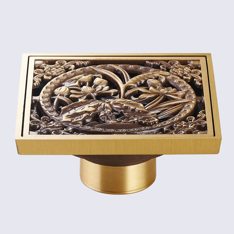 Bronze shower drain detailed product view detail view