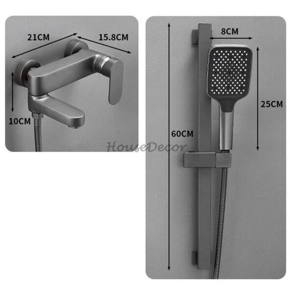 Modern bath shower mixer tap handheld shower set additional view