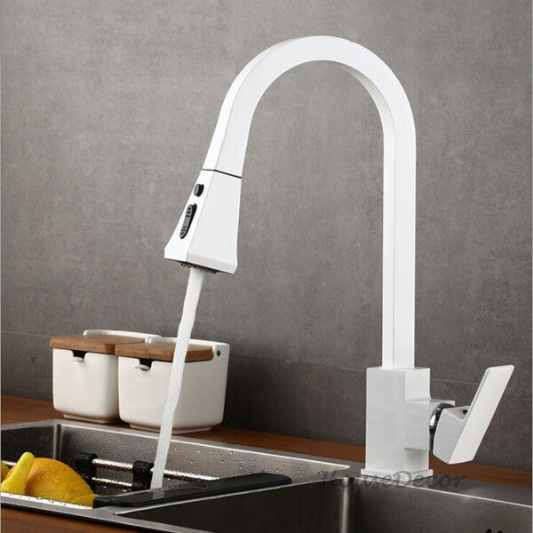 Modern kitchen sink mixer tap pull out spray additional view