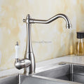 Modern kitchen sink mixer tap swivel spout main view