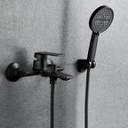 Modern bath shower mixer tap wall mounted design detail view