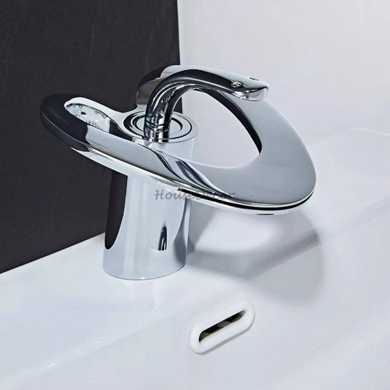 Modern bath shower mixer tap waterfall spout additional view