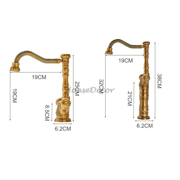 Antique Brass bath shower mixer tap swivel spout additional view